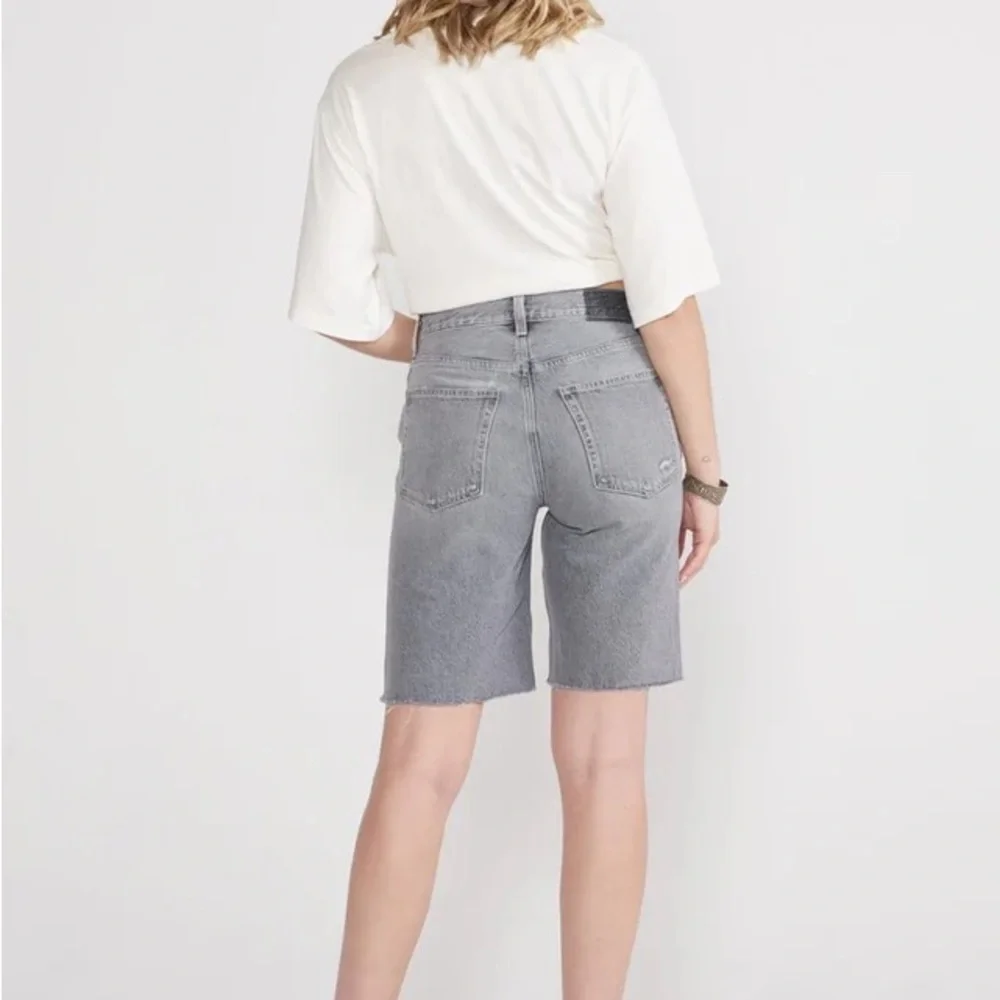 ETICA Brandy Long Denim Shorts Women’s Gray Quartzsite Organic Cotton Bermuda